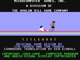 IO title screen for Commodore 64